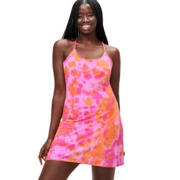 RARE XS Outdoor Voices orange and pink Exercise Dress - Picture 2 of 5